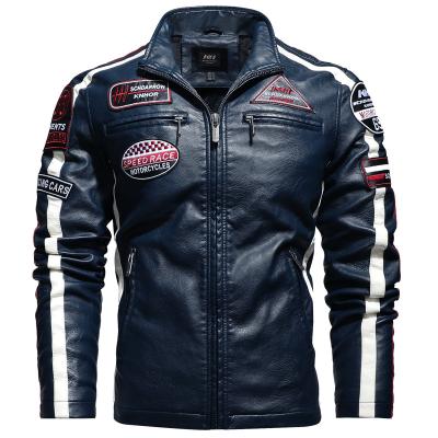 China New arrivals QUICK DRY winter plus size streetwear motorcycle leather jacket man for sale