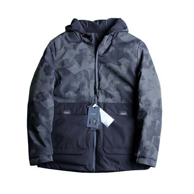 China Winter Fleece Filled Hooded Camouflage QUICK DRY Layered Reversible Stripper Down Jackets For Men for sale