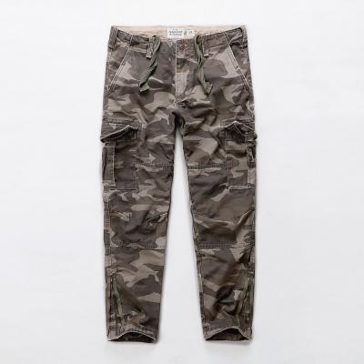 China new Anti-wrinkle cotton washed cargo pants cheap camouflage for men for sale