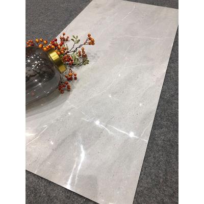 China 60x120cm Marble Modern Design Floor Tile Gray Polished Glossy Porcelain Tile for sale