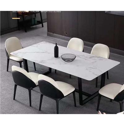 China Easy To Clean Rock / Dirt-resistant Kitchen Countertops Desk Marble Porcelain Customized Table Top for sale