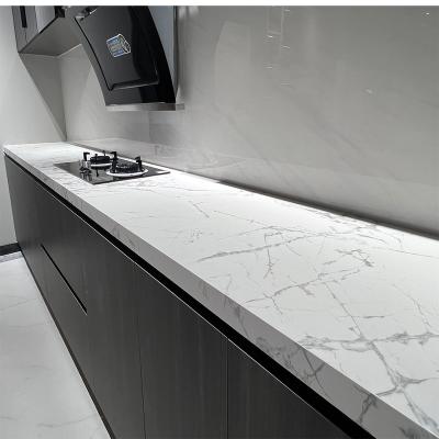 China Competitive Price Marble Style Gray Color Kitchen Buffet Competitive Price Customized Easy To Clean/Dirt-resistant White Color Kitchen Countertop for sale