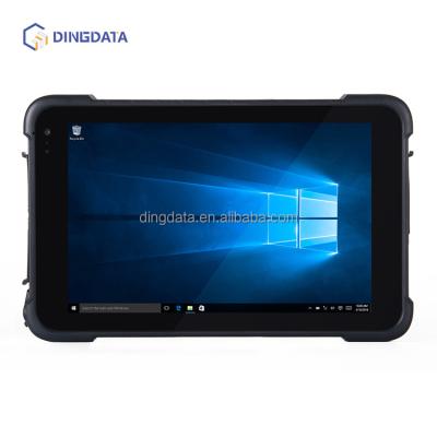 China Dingdata 8 inch Waterproof Win10 OS Industrial IP67 Tablet Built in Battery NFC GPS 4G 64GB Rugged Tablet for sale