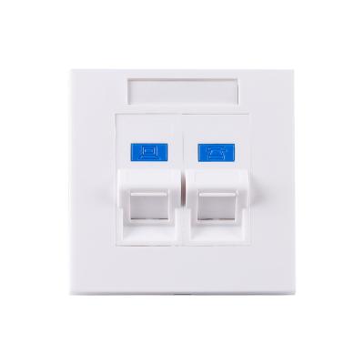 China NETWORKING 86X86MM 2 PORT 45 DEGREE FRONT PLATE for sale