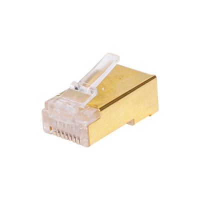 China Networking CAT6 STP RJ45 8P8C PLUG GOLDEN COLOR; 3U gold plating for sale