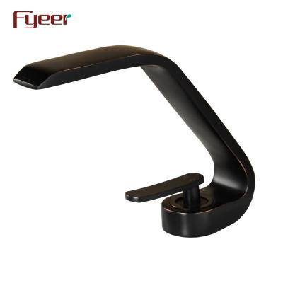 China Fyeer 2015 Fashion Design Bathroom Black Metered Faucets New Basin Faucet for sale