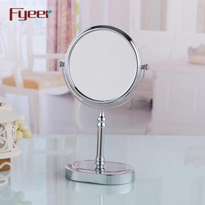 China Fyeer Magnifying Free Standing Makeup Function Bathroom Table Mirror for sale