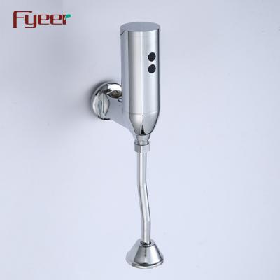 China Brass Automatic Sensor Urinal Fyeer Battery Power Touchless Sensor Urinal Flush Fixture for sale