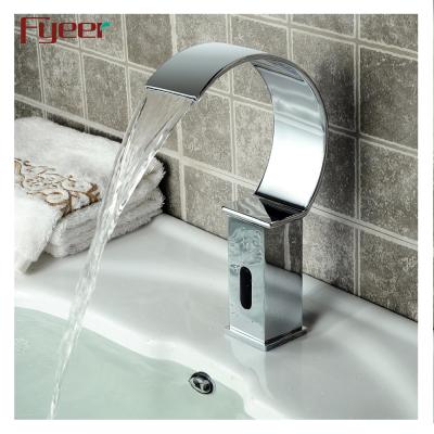 China Fyeer Electric Bathroom Faucets Touchless Sensor Water Faucet Infrared Automatic Faucet for sale