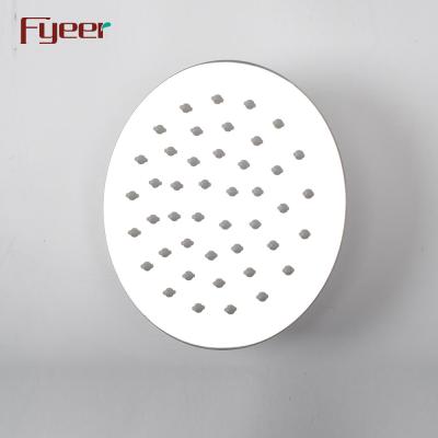 China Fyeer 6 Inch Ultra Thin Round Chrome Plated High Quality 304 Stainless Steel Rain Shower Head for sale