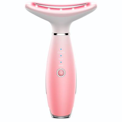 China Wrinkle Direct Remover Producer EMS Portable Sonic Neck Massager Skin Refresh Electric Neck Lift Tool RF Neck Massager Device for sale