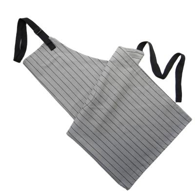 China Eco-friendly men's and women's kitchen apron for cooking baking crafting gardening and GRILLING gray and white for sale