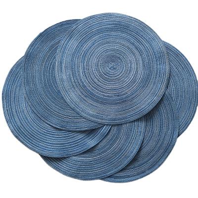 China Viable Round Place Mats, Around Braided Place Mats For Dining Table Heat Insulation Table Mats For Kitchen 15 Inch for sale