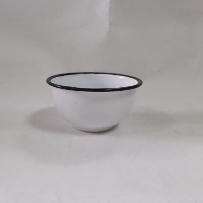 China Customized High Quality Viable Solid Color Enamel Rolls Cast Iron Enamel Soup Bowl Storage Container for sale