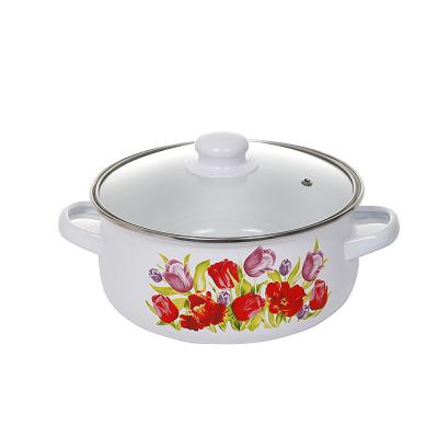 China China Latest Sustainable New Model Eco-Friendly Kitchenware Gift Casserole Enamel Set Cook Pot for sale