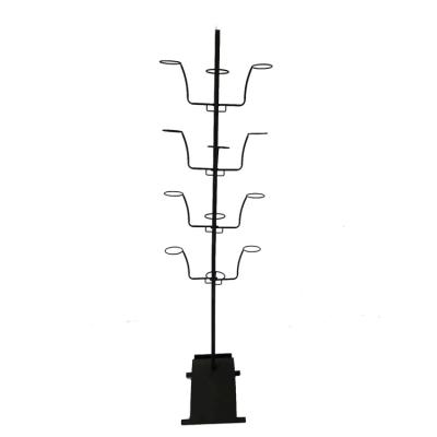 China Advertising Adjustable Display Rack Factory Price Metal Rack Display Rack With Circle Hanging Rack For Hanging Helmet Hat Display Rack Metal Shelves for sale