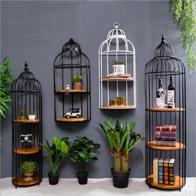 China Factory Industrial Home Decor Floor Standing Book Shelves Metal Storage Shelf Straight With Shaped Cage for sale