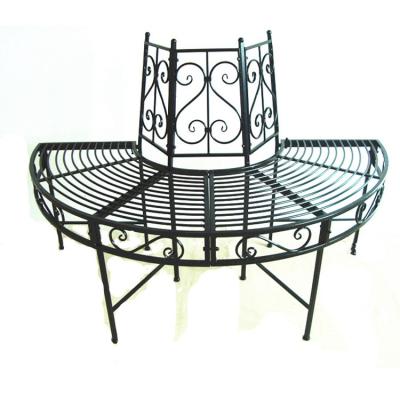 China With Seat Vintage Metal Wood Outdoor Garden Long Bench Chair With Round Shaped Park Bench Around Outdoor Tree Bench for sale