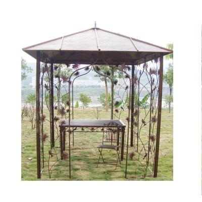 China Factory Price Wrought Iron Stylish Metal Gazebo Easily Assembled Outdoor Pergola With Proof Metal Arches Gazebos Garden Gazebos Garden Gazebos for sale