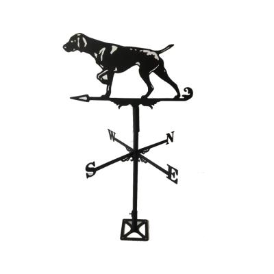 China Hound Dog Shaped Home Decoration Roof Windmill Wind Spinner Metal Weather Vane With Hound Dog Shaped For Garden Yard Decoration for sale