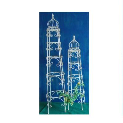 China Decorative Outdoor Farmhouse Metal Iron Garden Plant Stake Support Plants Indoor Climbing Support Stakes Flower Trellis Obelisk for sale