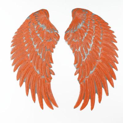 China 2020 Latest Wing 3D Garment Accessory Fashion Sequin Applique Patch For Garment for sale