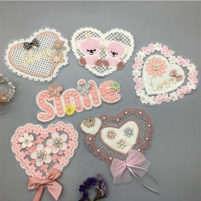 China 3D Cartoon Girl Applique Patch For Clothes Decoration Sewing Accessories for sale