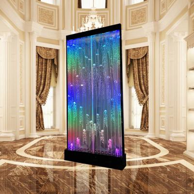 China Europe Fashional Designed High Tech Acrylic Indoor Fountain Curtain Bubble Water Wall for sale