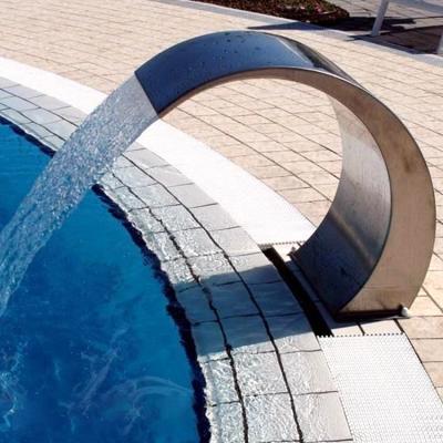 China High Quality Waterfall Swimming Pool / Stainles Steel Stainless Steel Garden Waterfall Swimming Pool Features for sale