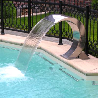 China Swimming Pool Waterfall Waterfall Stee Waterfall Non-Washing Stainless Spillway For Outdoor for sale