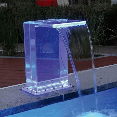 China Swimming pool/high quality cheap spa pool/pond decorate transparent acrylic standing waterfall for sale