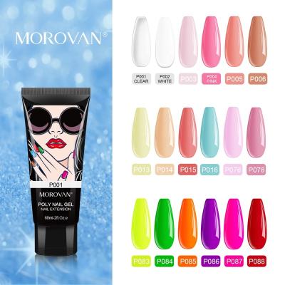 China Morovan Poly Nail Gel For Nail Extension Hard Jelly Quick Building Nail Extend Gum Acrylic Gel Po1 for sale