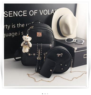 China 2023 Hot Sales New Motion Detection Borse 3Pcs Set Bags College Bags Backpack For Women for sale