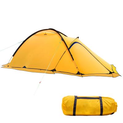 China Straight Tying Type Hot Sale Family Days Out Cooking 2 Person Four Season Double Layer Hiking Lightweight Rear Packing Alpine Tent for sale