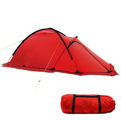 China Hot Selling Straight Tying Type 2 Person Climbing Outbound Backpacking 4 Season Double Layer Light Weight Red Camping Tent for sale