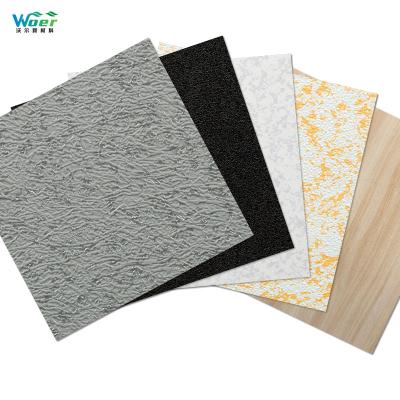 China Large diameter non self-adhesive PVC ceiling wallpaper embossed film with different patterns for sale