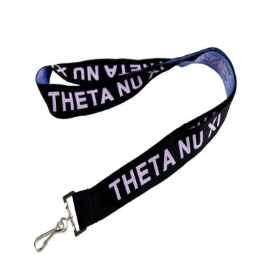 China Custom Popular Polyester Jacquard Logo Thick Ribbon Woven Neck Strap Lanyards for sale