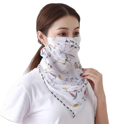 China Outdoor Breathable Face Mask Chiffon Face Scarf Sunscreen Bandana UV Bandana Headband For Dust Shield Chiffon Wrap Headwrap for sale