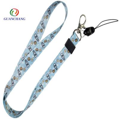 China Promotional Gifts High Quality Custom Cartoon Animals Round Rope Mobile Phone Neck Strap for sale