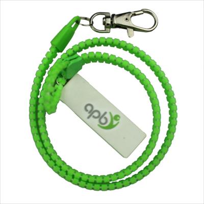 China Factory Price Flexible Cheap Custom Zipper Plastic Neck Lanyard for sale