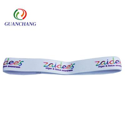 China Wholesale Cheap Wicking Cloth Non-slip Sports Headband Elastic Moisture Hair Band With Logo for sale