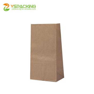 China Wholesale Custom Eco-Friendly Recyclable Recycle Multifunctional Brown Food Storage Kraft Paper Bag Without Handle for sale