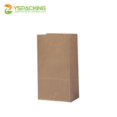 China Brown Disposable Biodegradable Fast Food Paper Bag Fast Food Packaging Paper Bags Recyclable Cheap Price for sale