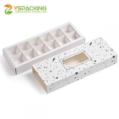 China Recyclable Luxury White Ivory Panel Cookies Gift Box For Sweet Chocolate Candy With Printing Food Packaging Paper Box for sale