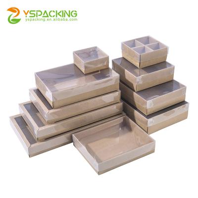 China Fashion PVC Recyclable Design Luxury Printed Soft Cupcakes Windows Rectangle Pies Square Biscuit Biscuits Packaging Paper Box for sale