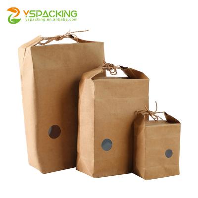 China Recyclable Disposable Brown Kraft Paper Window Boxes With Ribbon For Packaging Sweet Chocolate Candy Packaging Box Bags for sale