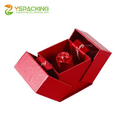 China Custom Luxury Stiff Soft Jewelry Gift Rigid Soft Jewelry Ring Candy Ring Packaging Materials Recycled Gift Paper Boxes for sale