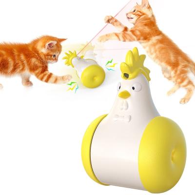 China New Viable Orange High Quality Interactive Laser Cat Toy Chicken Cat Laser Toys for sale