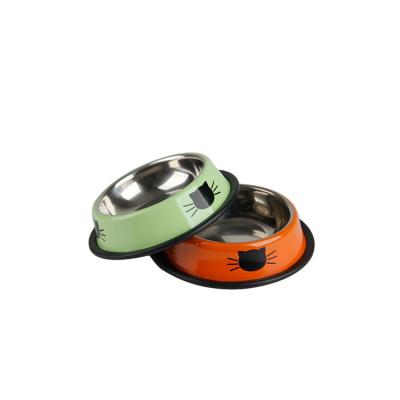 China Sustainable Customized Dog Water Bowl Pet Food Feeder Bowls Stainless Steel Pet Bowl for sale