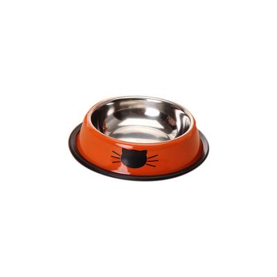 China Sustainable Easy To Clean Round Shape Pet Bowl Stainless Steel Pet Bowl for sale